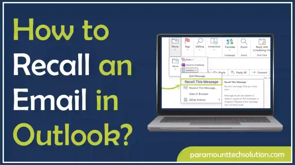How to Recall an Email in Outlook?