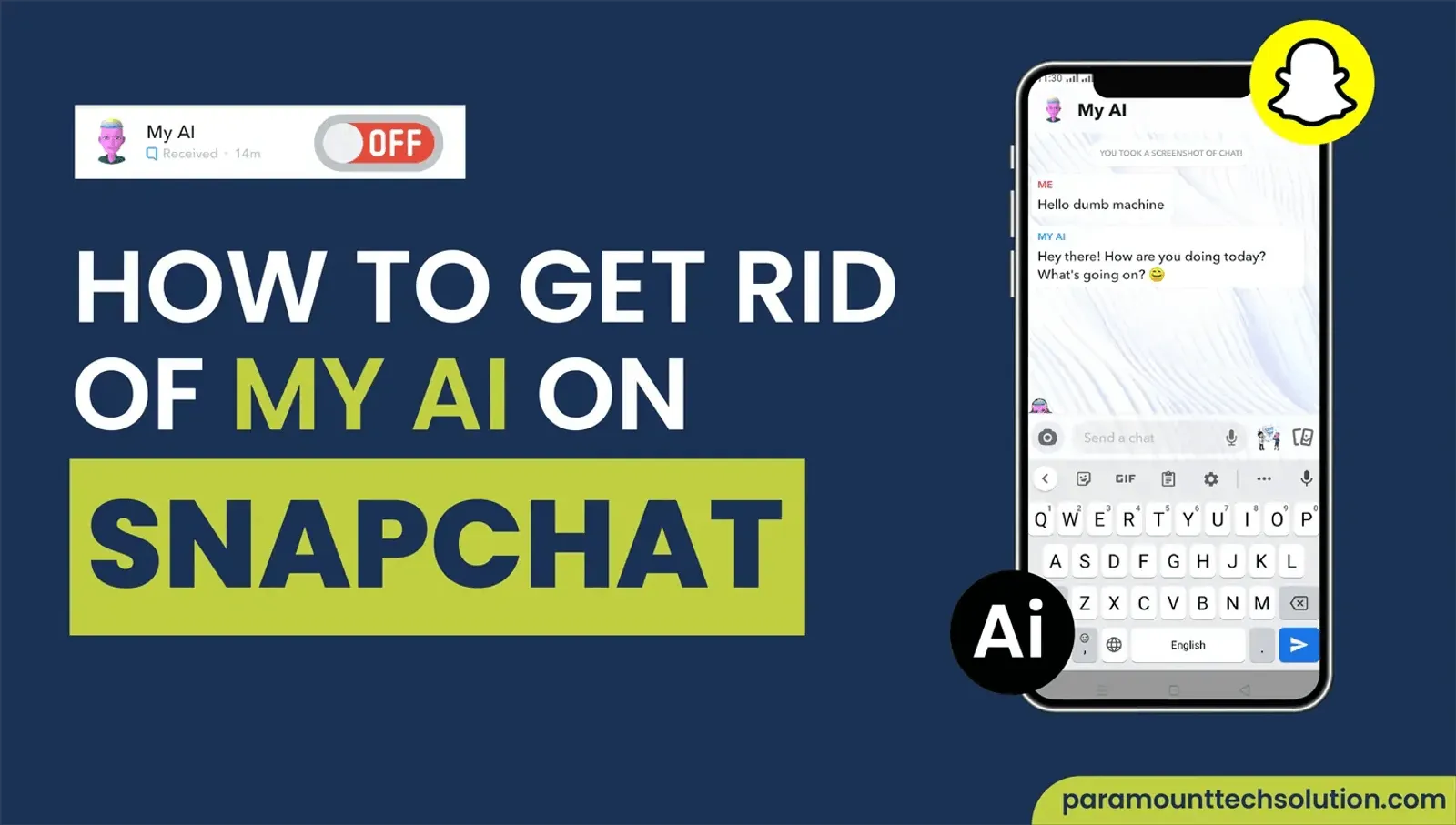 How to get rid of my AI on Snapchat