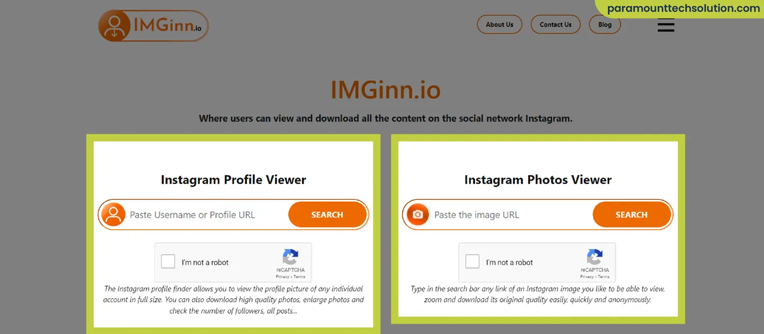 Imginn.com the Imginn story viewer with Separate search engines