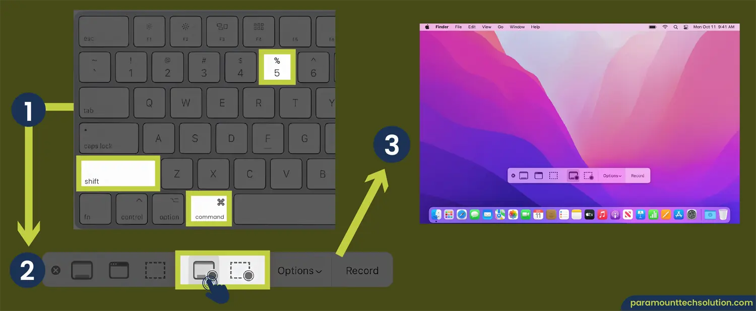Screen Recording on Mac using Chromebook Keyboard Shortcut keys for Recording the screen