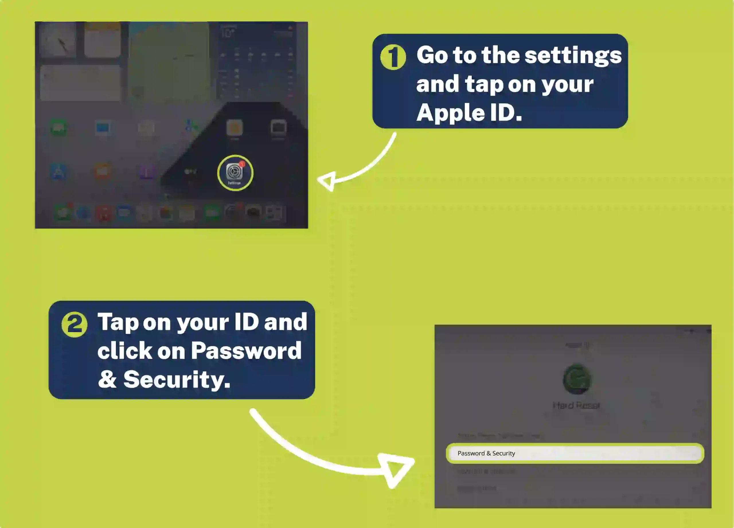 Apple ID Password reset on iPad