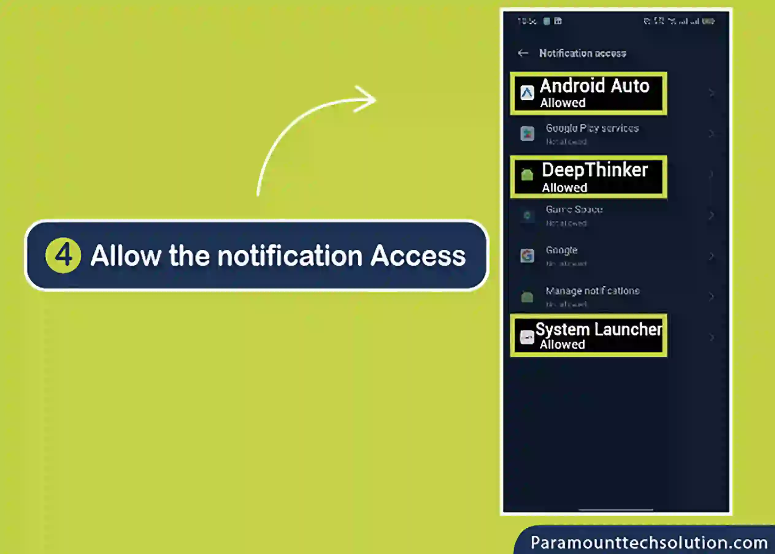 To active the Android pop up blocker allow the notification access