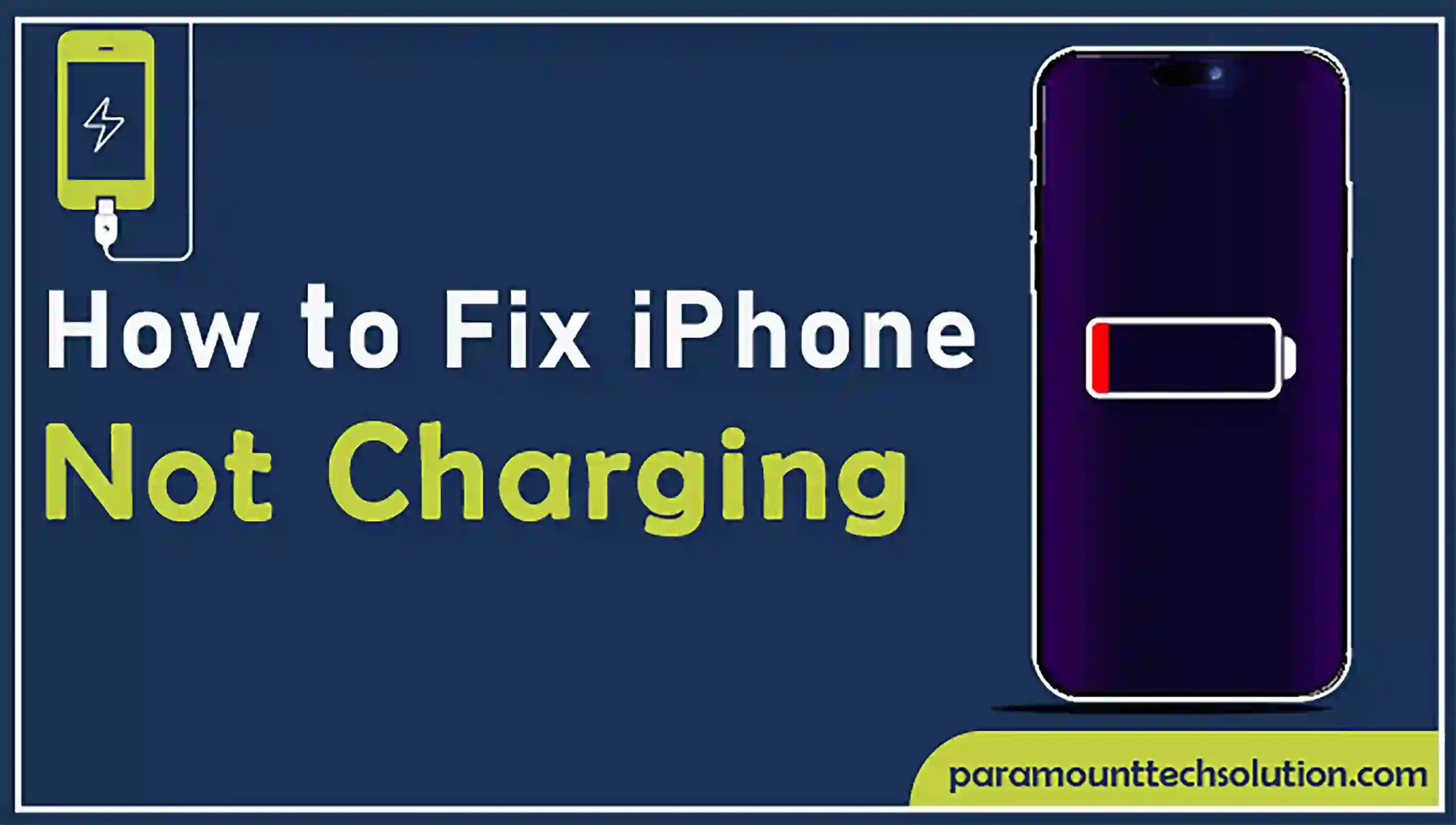 iPhone not charging or iPhone charging port not working