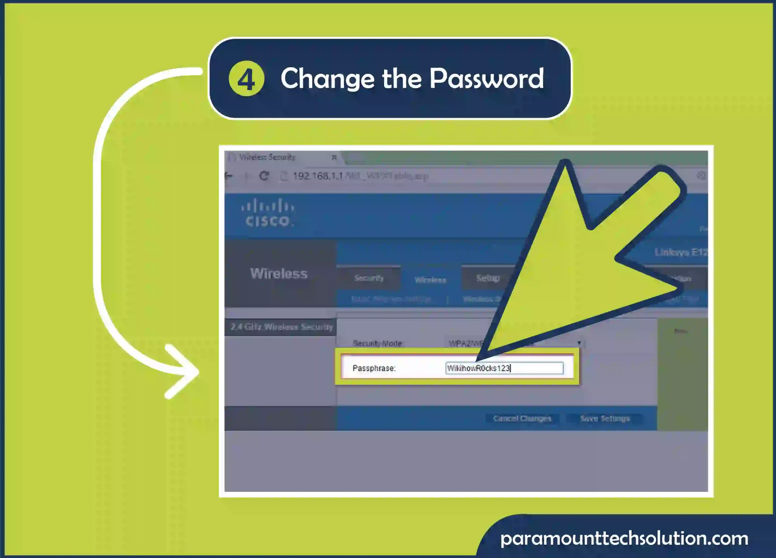 Type your new home password into this box and Change the Password