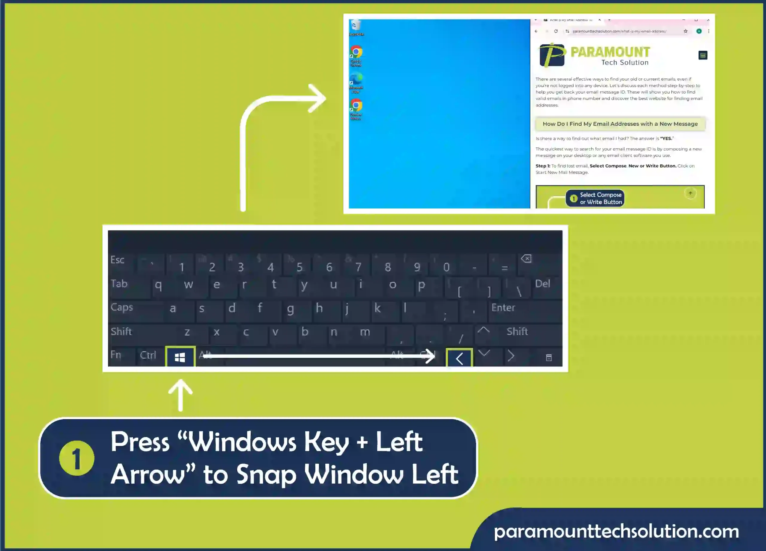 To Splitting the Screen in Windows 10 or 11 with Keyboard Shortcuts You can also use split screen keyboard shortcut to split screen on desktop